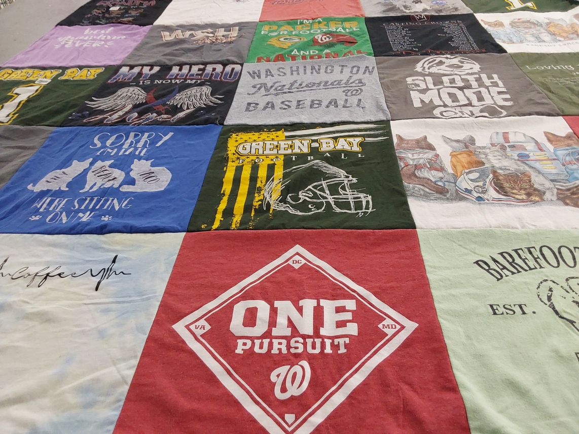 T-shirt quilt featuring washington nationals baseball by David Wayne from FL