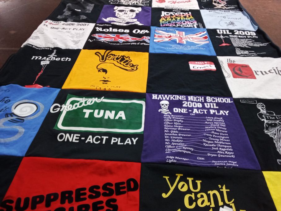 T-shirt quilt from hawkins high school by Jessica from TX