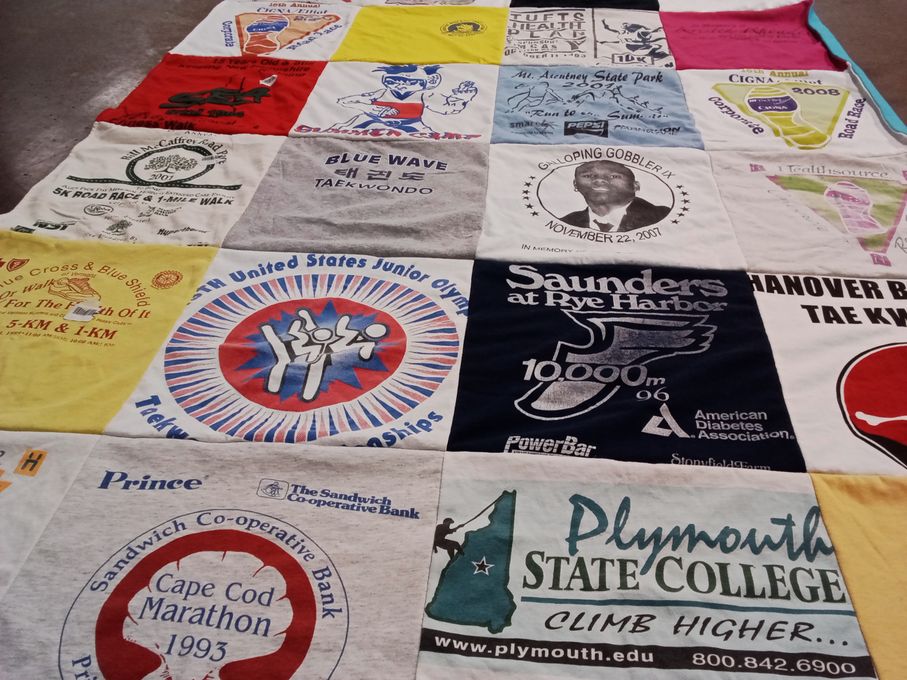 T-shirt quilt featuring gobblers by Annette from VT
