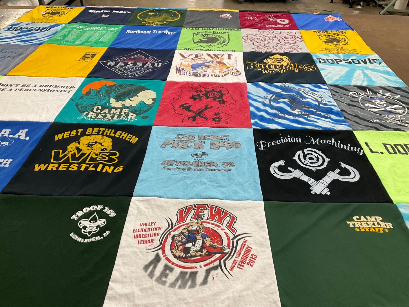 T-shirt quilt from west bethlehem wrestling by Rose from PA