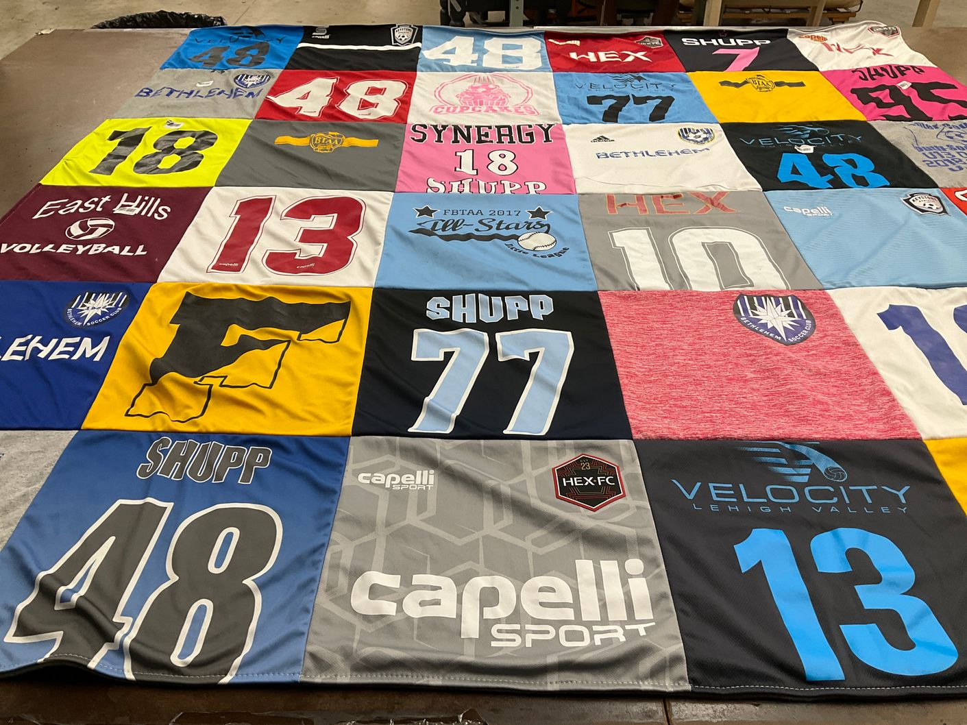 T-shirt quilt featuring lehigh valley velocity by Jessica from PA