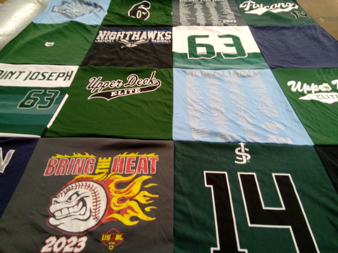 T-shirt quilt featuring nighthawks baseball by Tricia from NJ