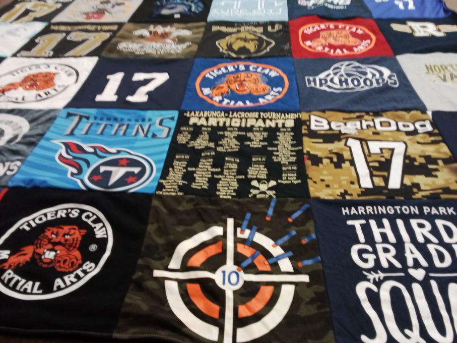 T-shirt quilt featuring tennessee titans by Emi from NC