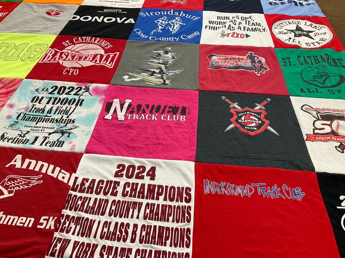 T-shirt quilt featuring volleyball warriors club by emily from NY