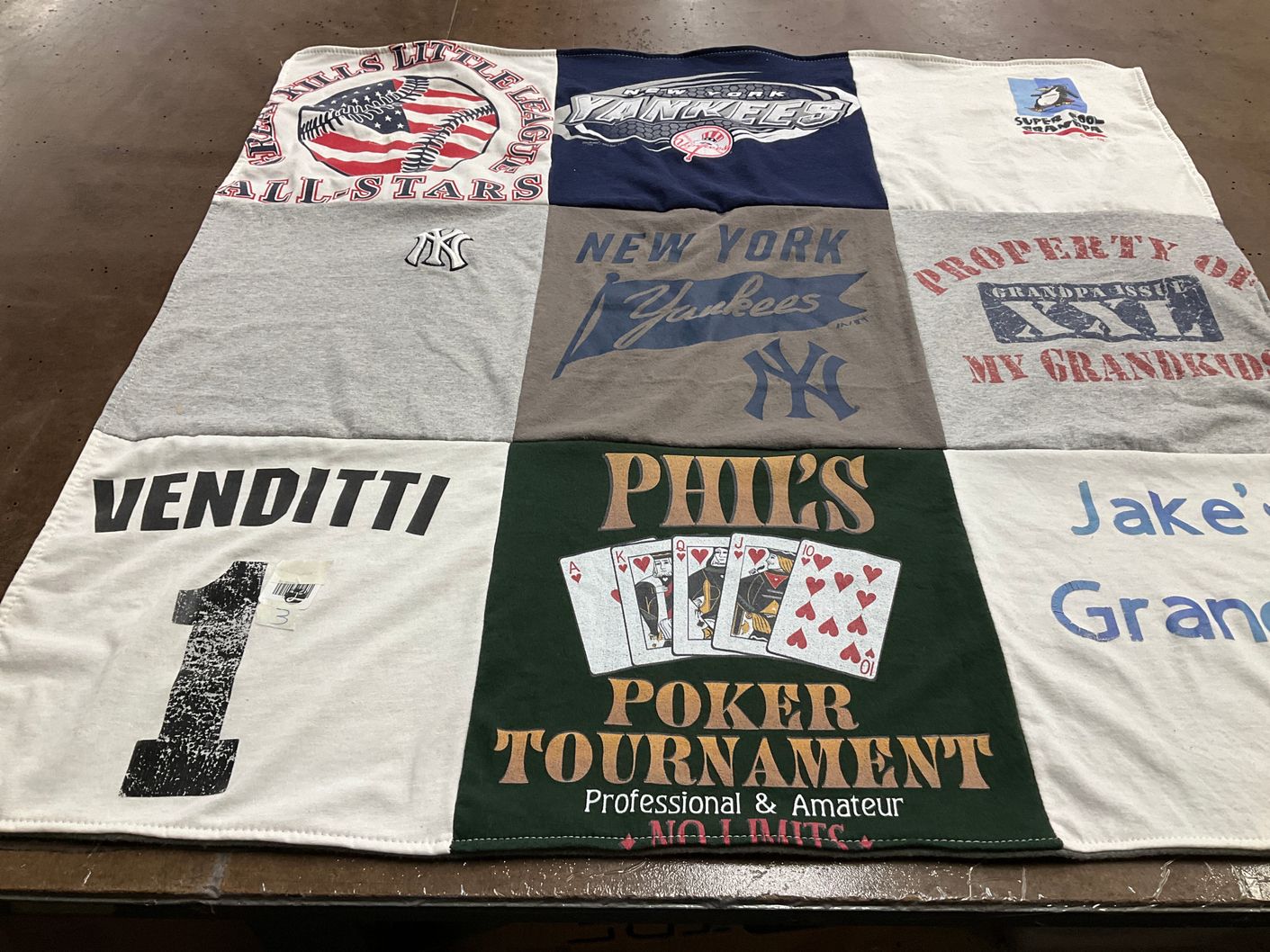 T-shirt quilt featuring new york yankees by Deborah from NY