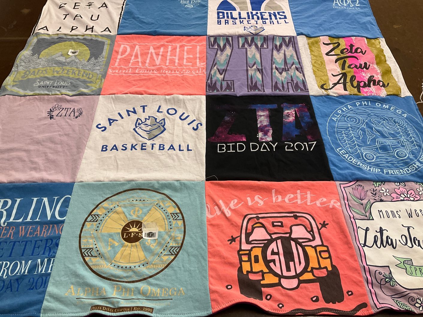 T-shirt quilt featuring saint louis basketball by Sean from MO