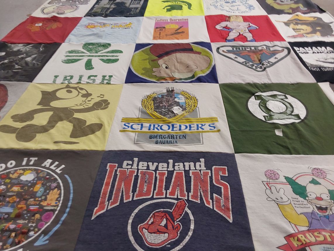 T-shirt quilt featuring cleveland indians, cleveland guardians by Jim from WA