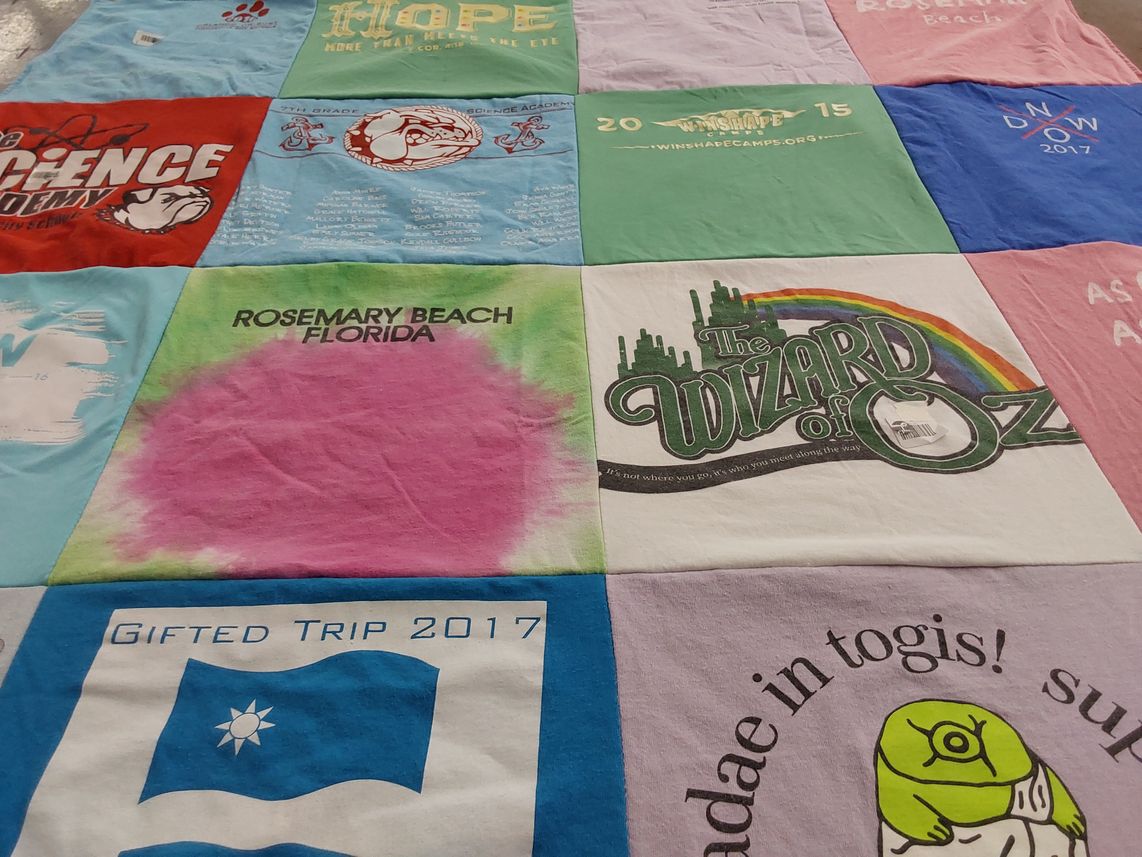 T-shirt quilt from science academy by jason from GA