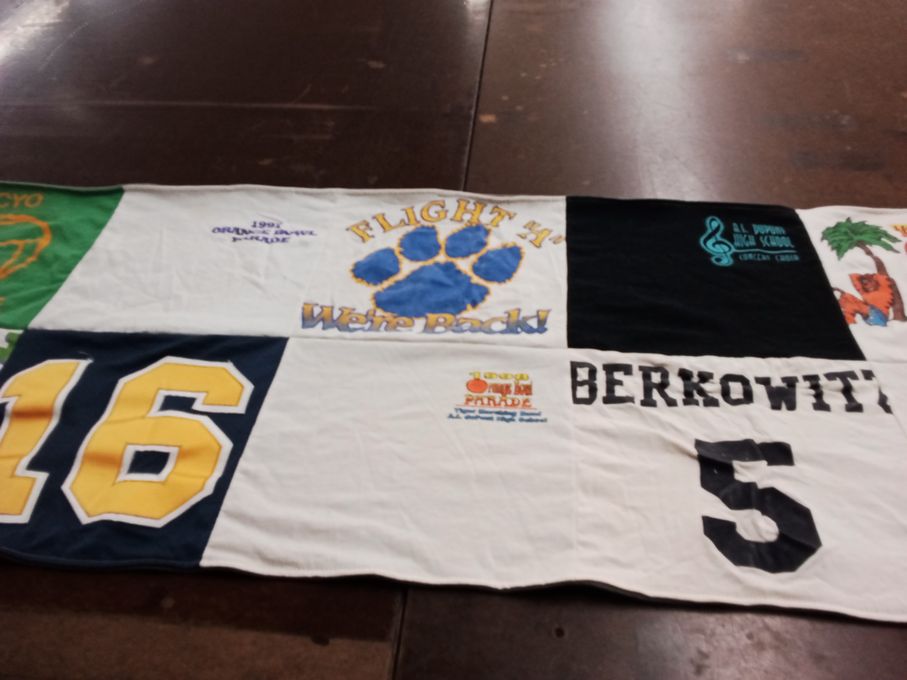 T-shirt quilt from all county high school by Alexis from NC