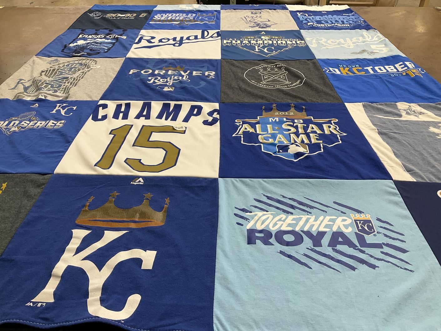 T-shirt quilt featuring kansas city royals by Rachelle from KS