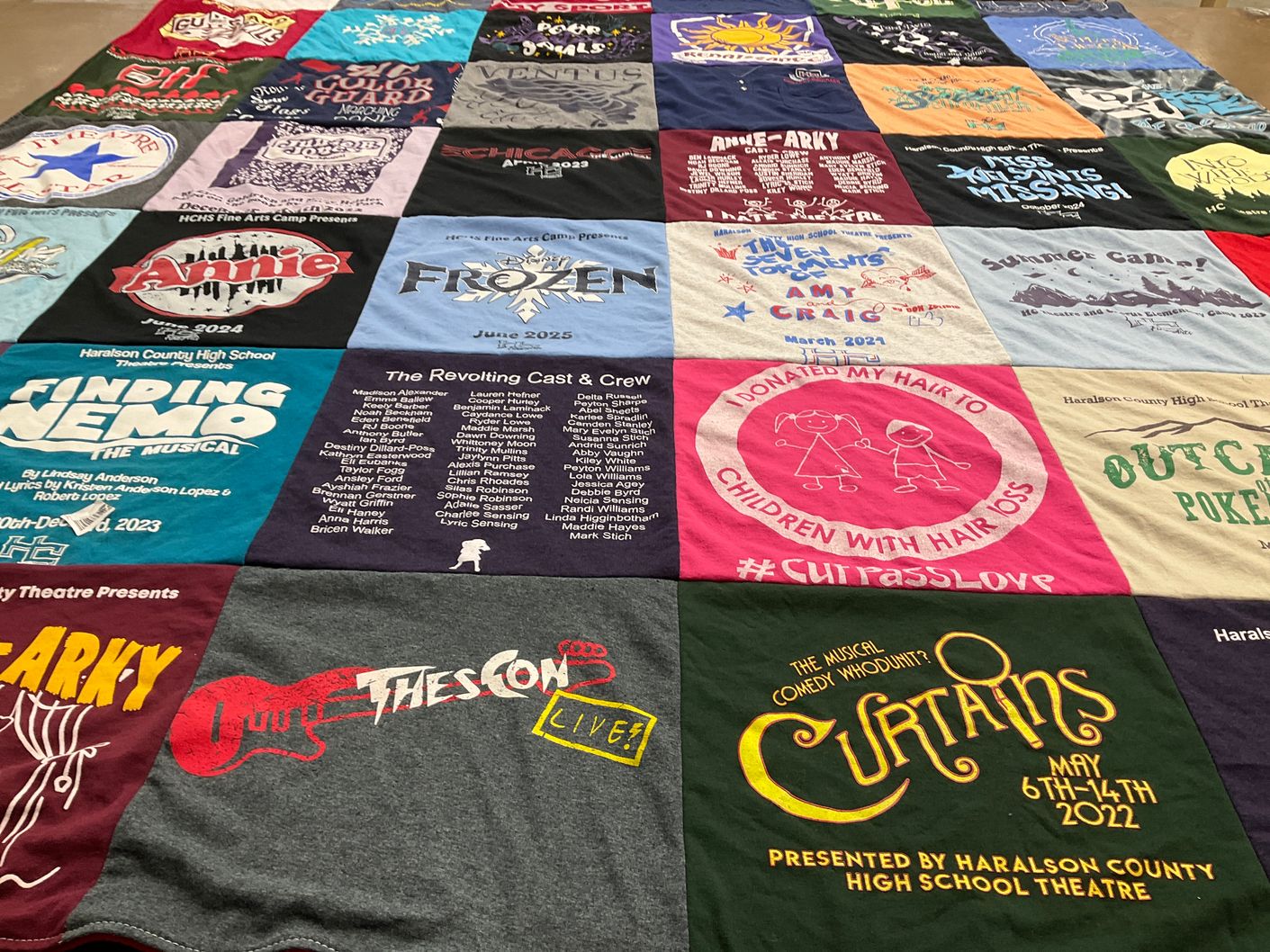 T-shirt quilt from haralson county high school by Mandy from AL