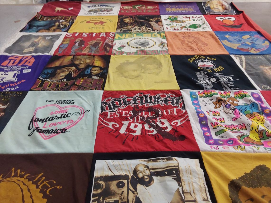 T-shirt quilt from walt whitman high school by Ramona from NY