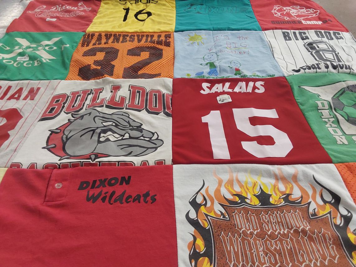 T-shirt quilt featuring dixon wildcats, waynesville bulldogs by Cesar from MO