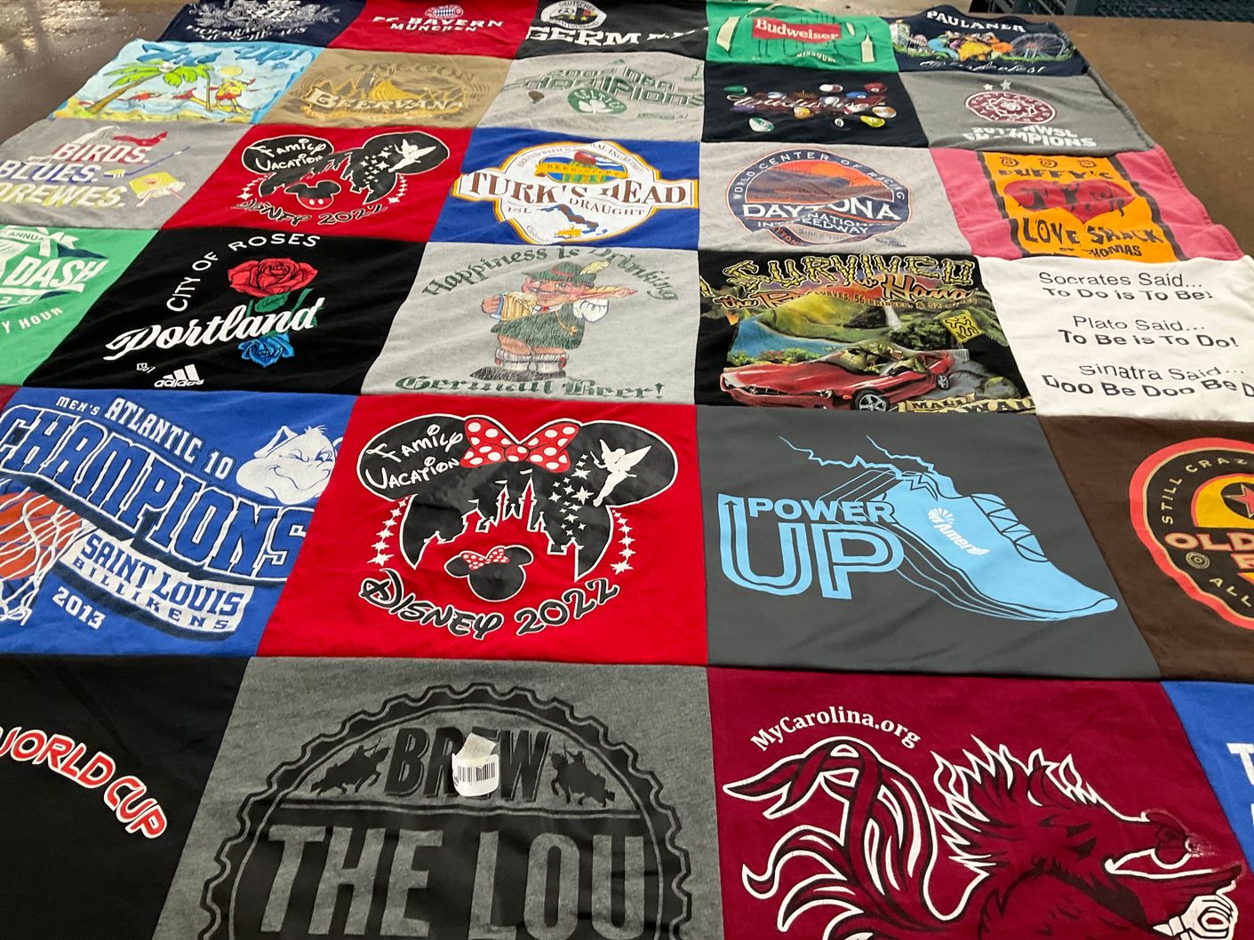 T-shirt quilt from saint louis university by Jacob from MO
