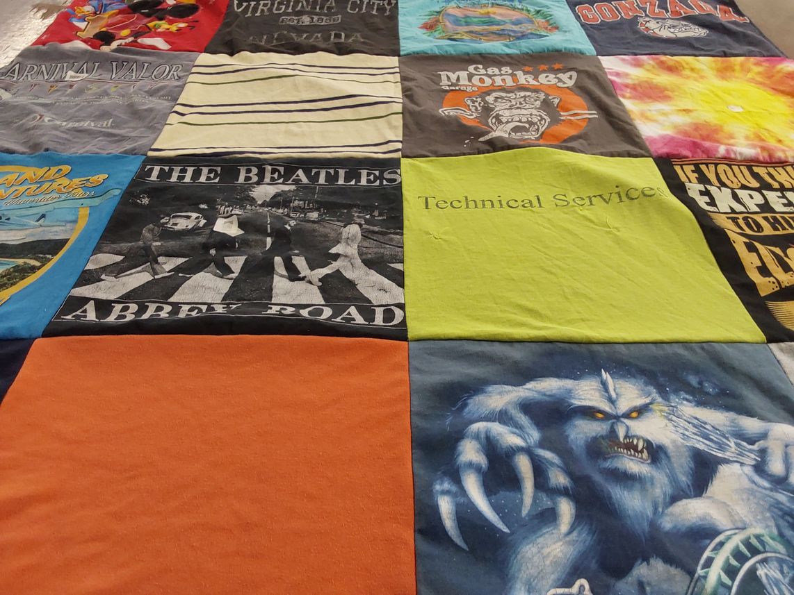 T-shirt quilt from gonzaga university by Amber from NC