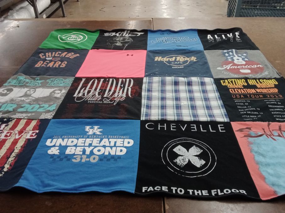 T-shirt quilt featuring chicago bears by John from KY