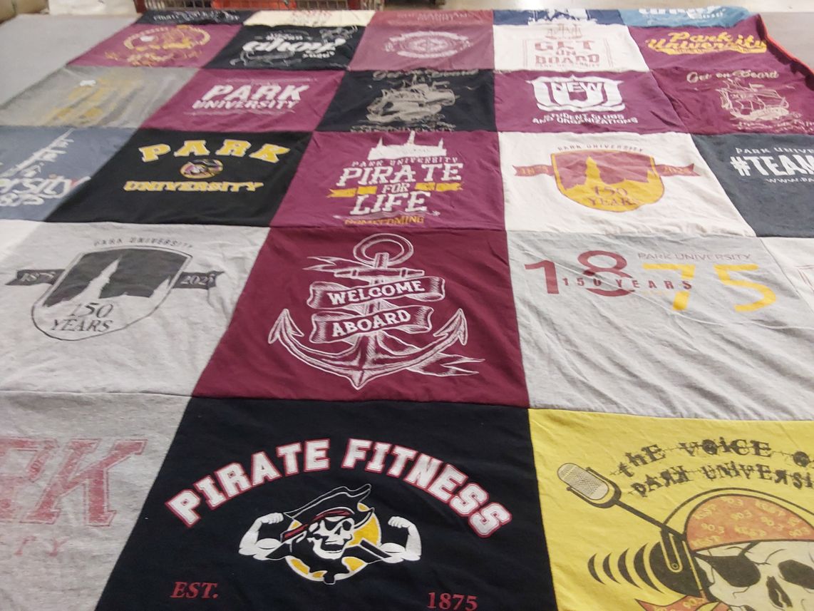 T-shirt quilt from park university by Phillip from MO