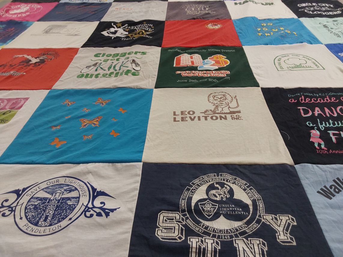 T-shirt quilt from state university of new york at binghamton by Bonnie from IN