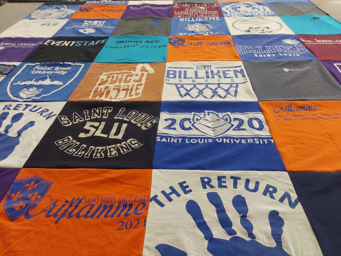 T-shirt quilt featuring saint louis billikens by Krysta from CO