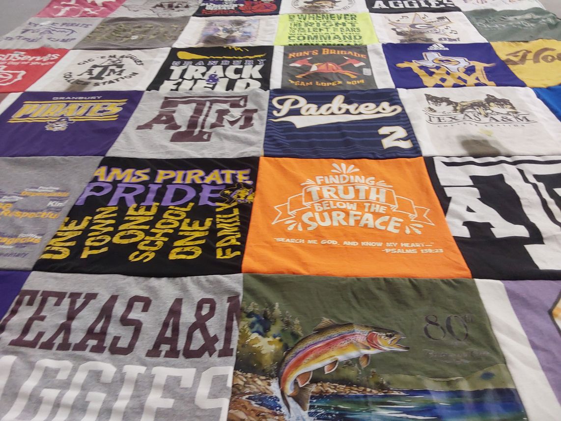 T-shirt quilt featuring texas a&m aggies by May Lan from TX