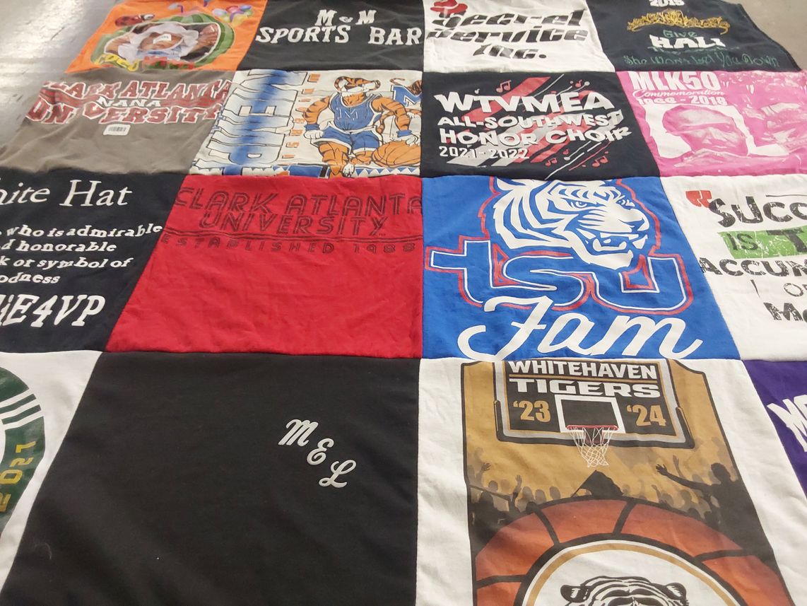 T-shirt quilt featuring whitehaven high school tigers by Mona from TN