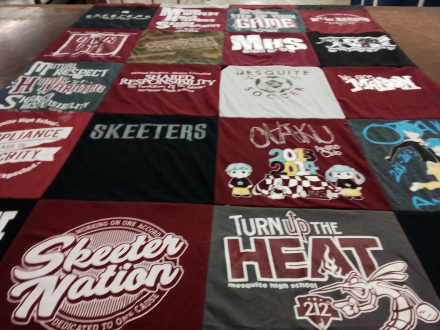 T-shirt quilt featuring skeeters by Andra from TX