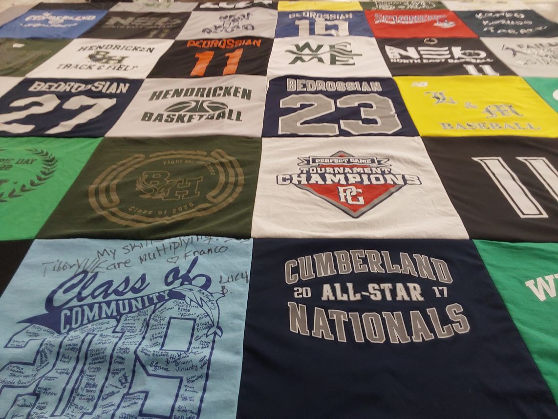T-shirt quilt featuring cumberland nationals by Beth from RI