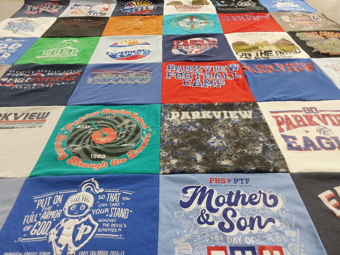T-shirt quilt featuring parkview eagles football by katie from LA
