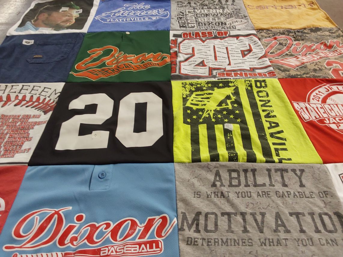 T-shirt quilt from dixon high school by Cesar from MO