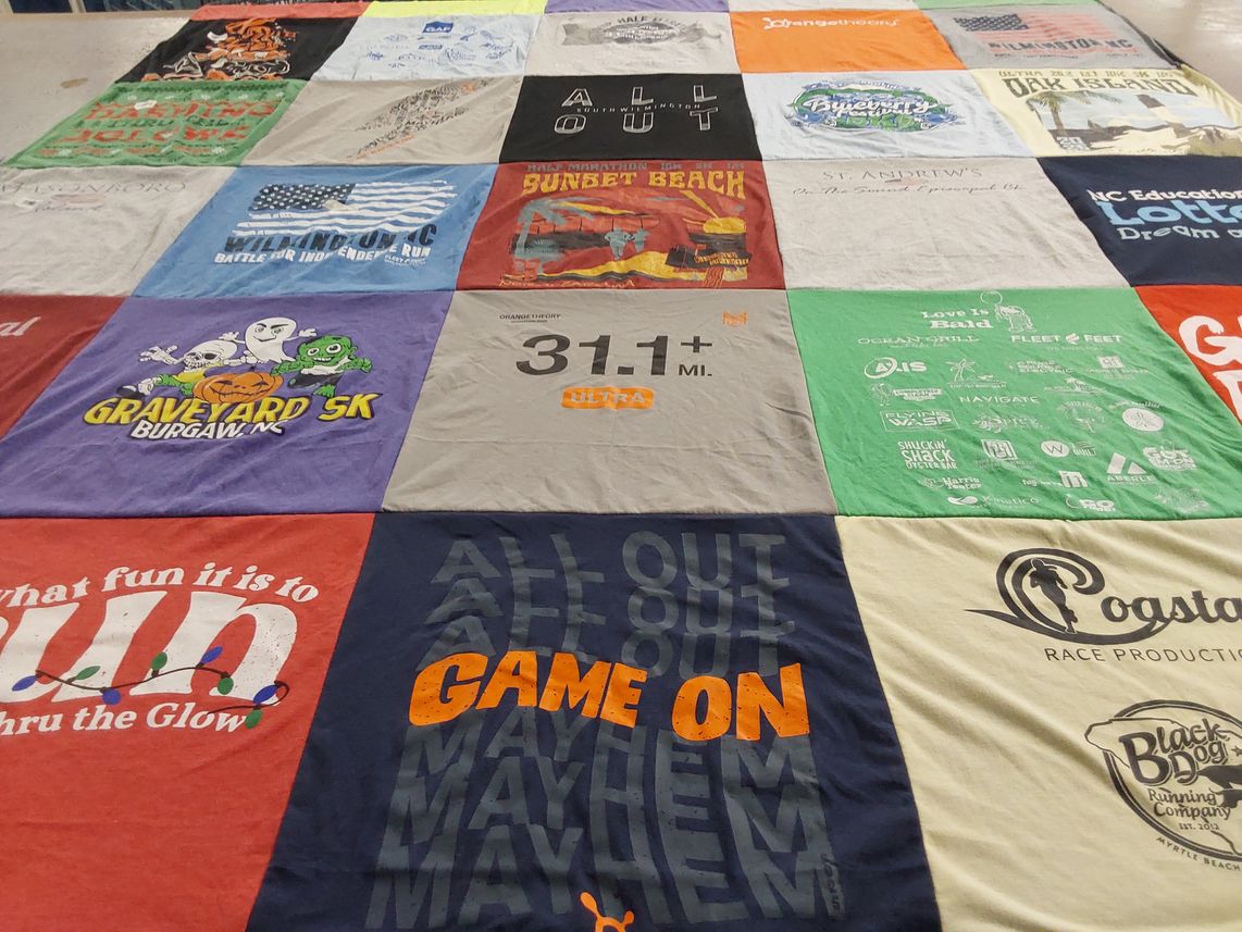T-shirt quilt from st. andrew's school by Michael from NC