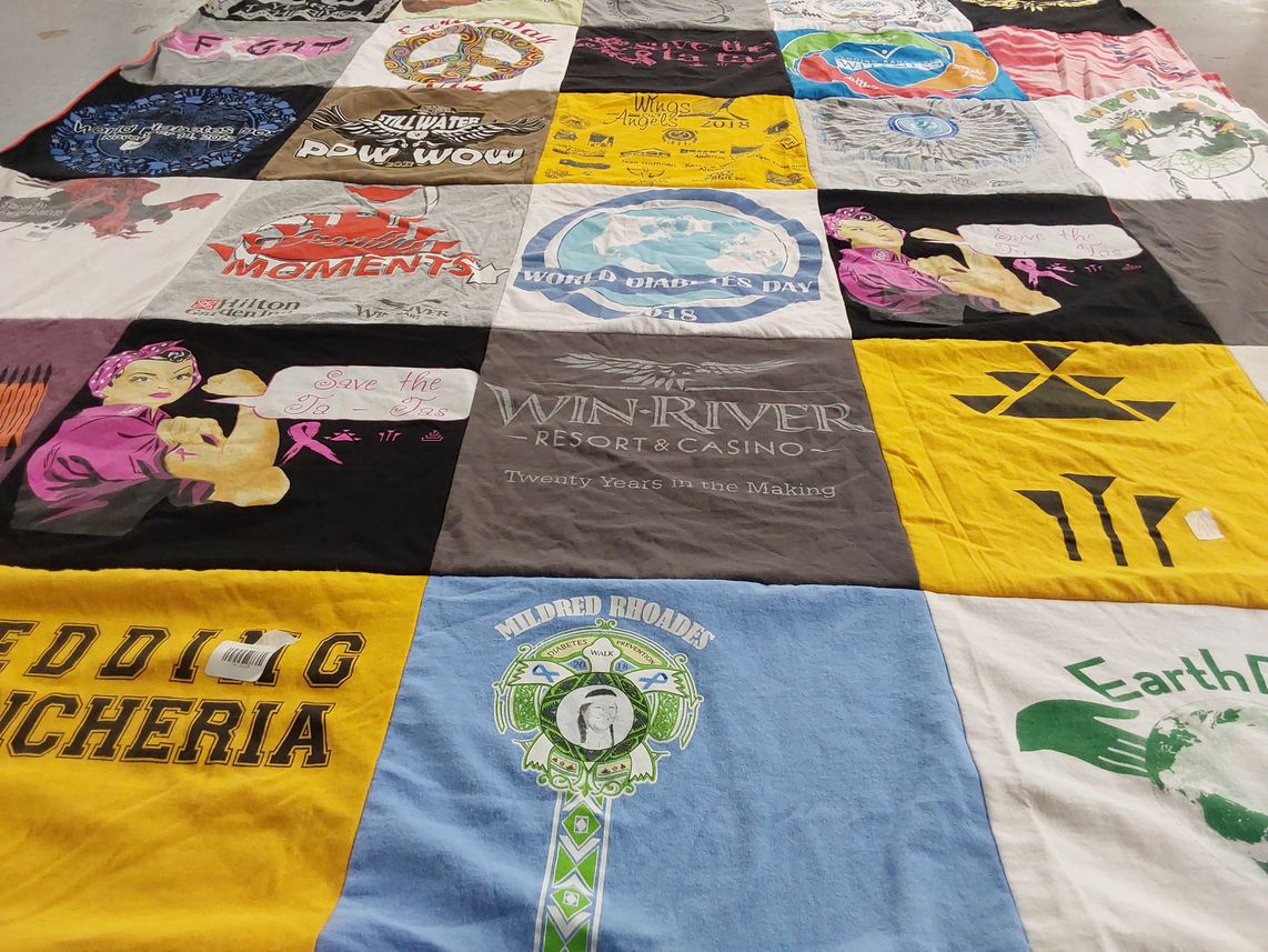 T-shirt quilt with community, events themes by Special from CA