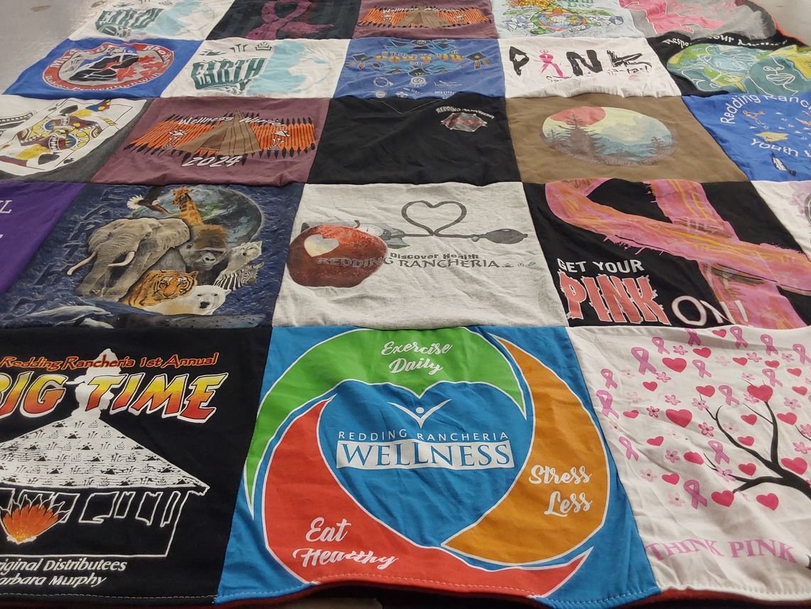 T-shirt quilt with health, wellness themes by Special from CA