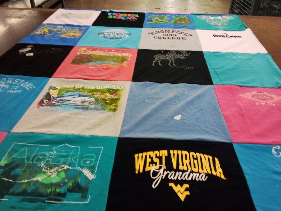T-shirt quilt from columbia college by Katheine from PA