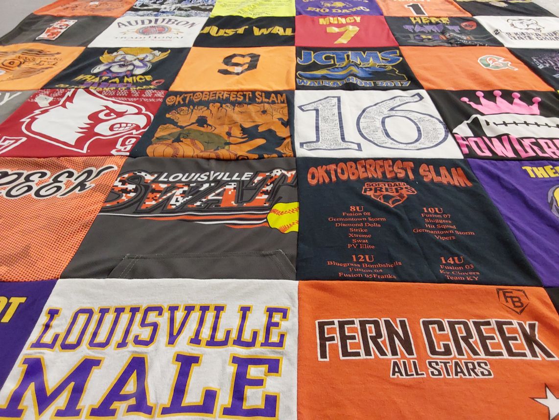 T-shirt quilt featuring louisville swarm, fernc creek all stars by Janene from KY