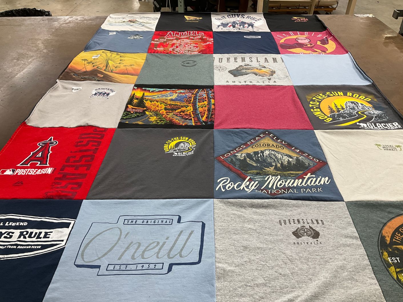 T-shirt quilt featuring los angeles angels by Sarah from CO