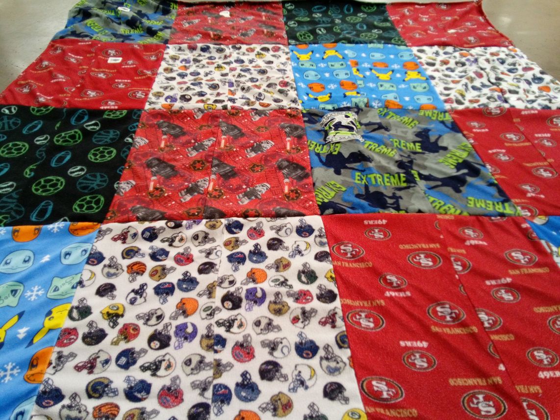 T-shirt quilt featuring san francisco 49ers by Tara from CA