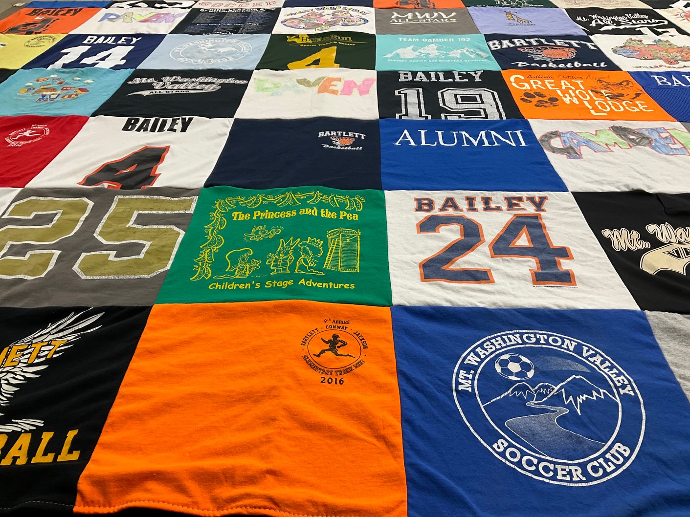 T-shirt quilt from bartlett high school by Jen from NH