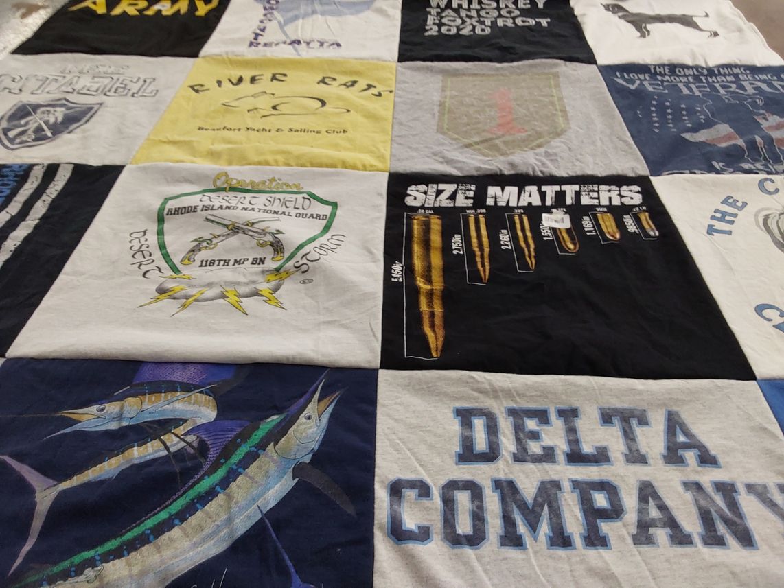 T-shirt quilt from the citadel by Katherine from SC