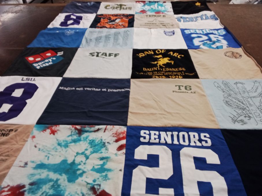 T-shirt quilt featuring lsu tigers by Tracey from AZ