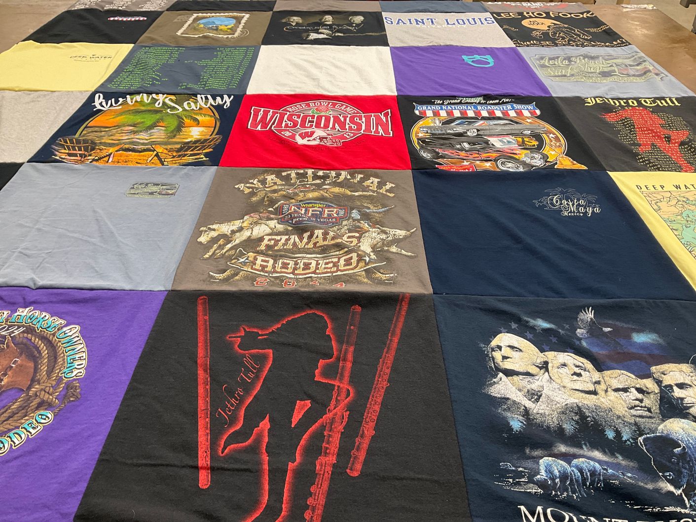 T-shirt quilt from university of wisconsin by Colleen from KS