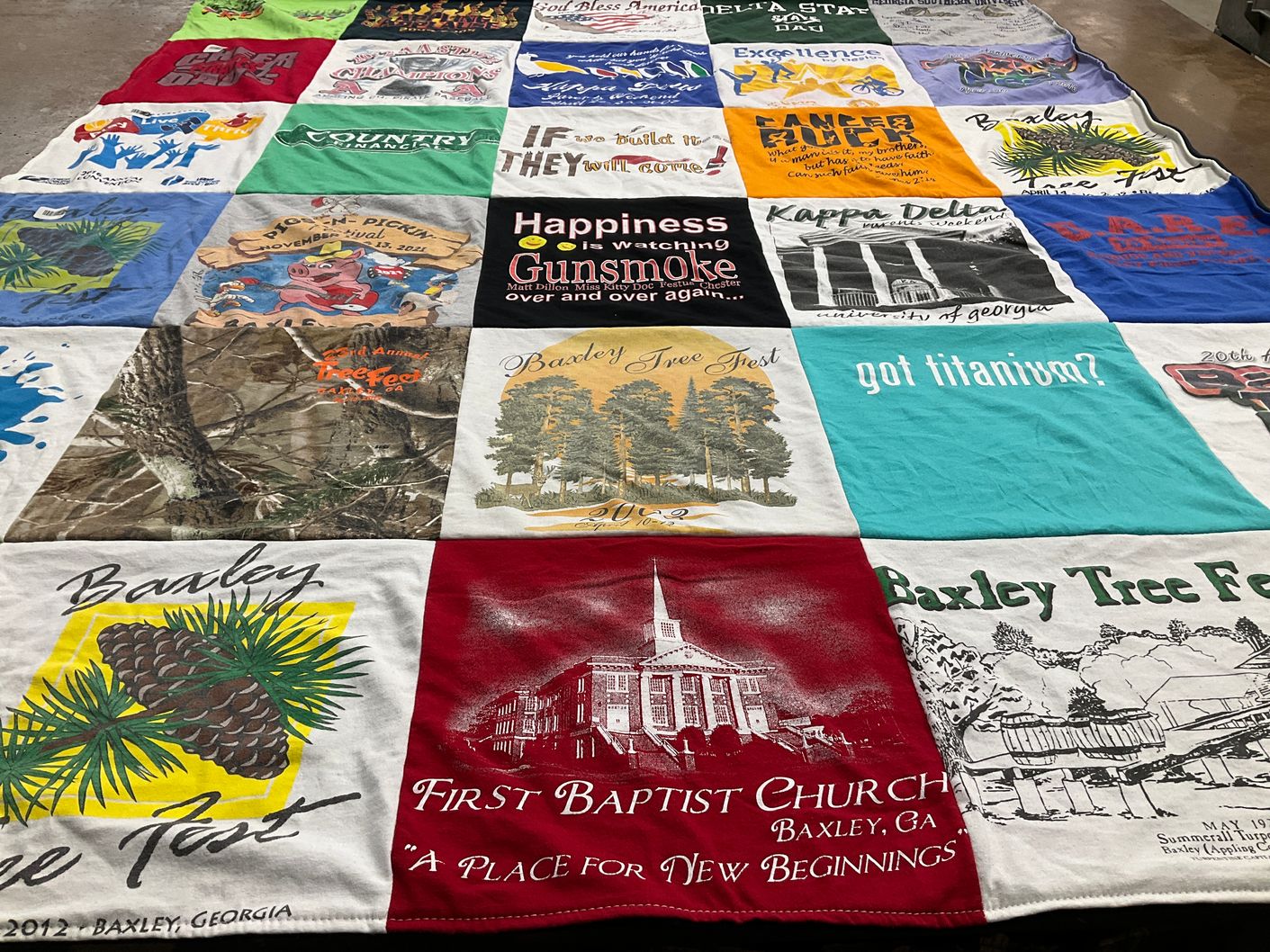 T-shirt quilt from university of georgia by Marianne from GA