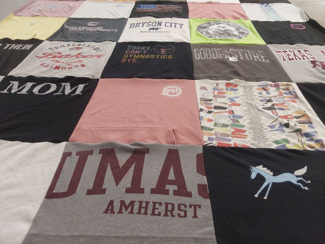 T-shirt quilt from university of massachusetts amherst by Jennifer from TN