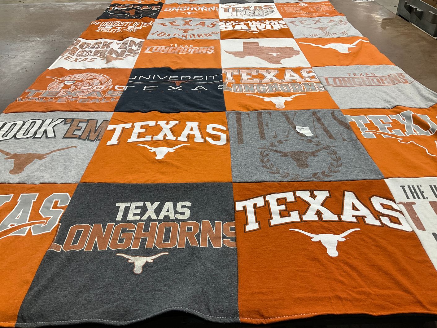 T-shirt quilt featuring texas longhorns by Chris from TX
