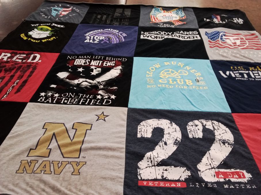 T-shirt quilt from united states naval academy by Victoria from SC