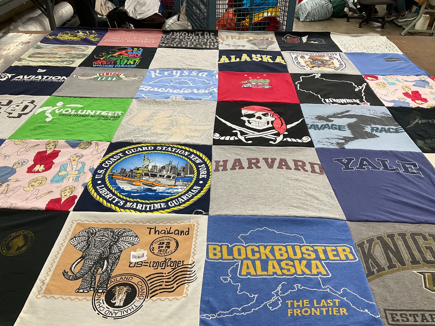T-shirt quilt from harvard university, yale university by Ashley from IL