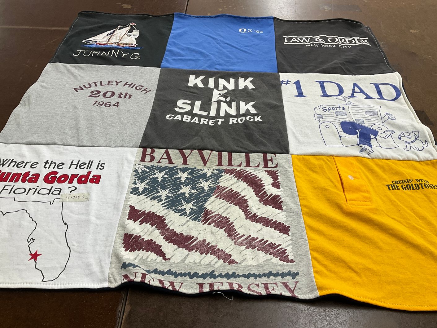 T-shirt quilt from nutley high school by Ann from NJ