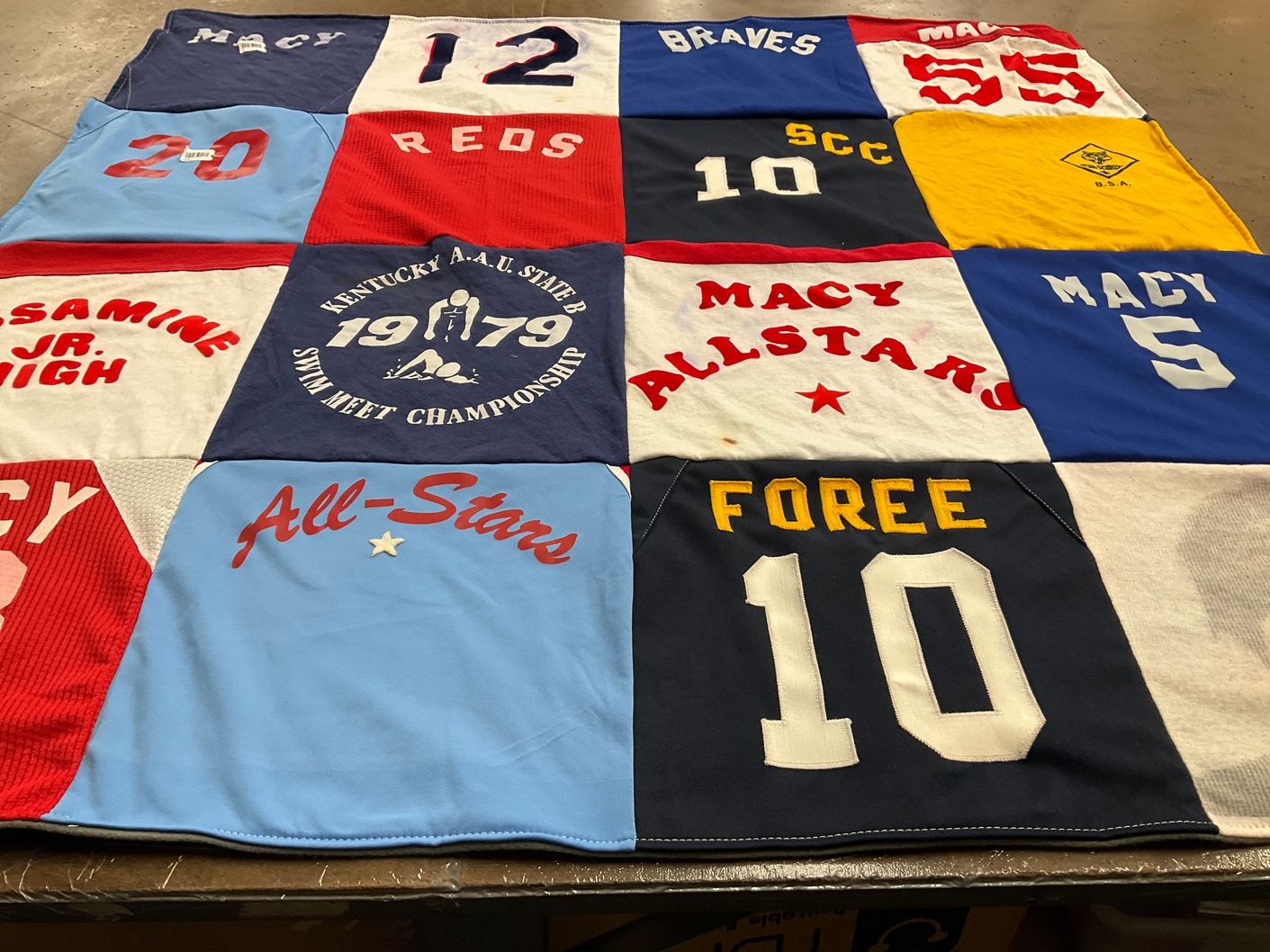 T-shirt quilt featuring all-stars by Sarah from KY