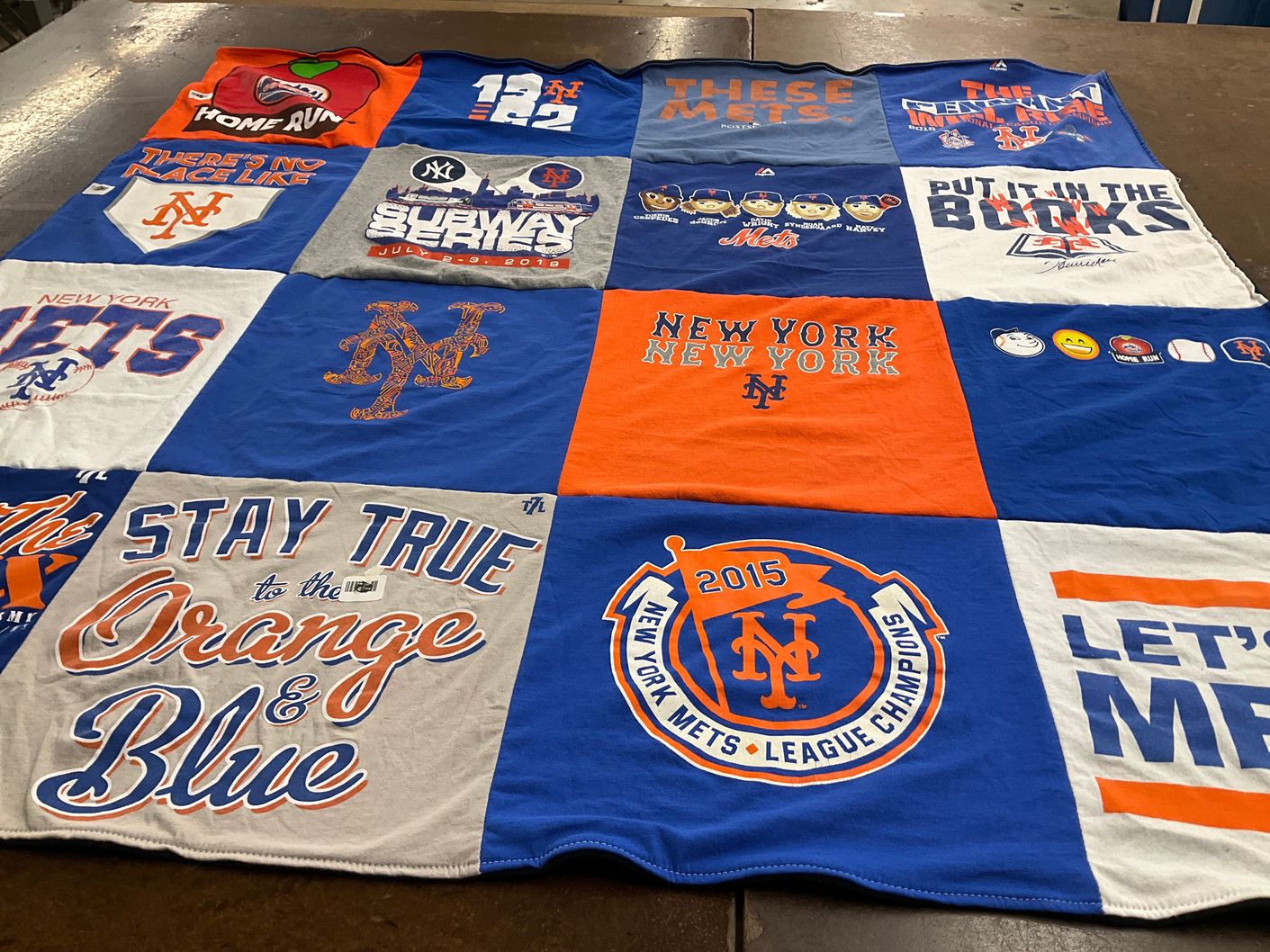T-shirt quilt featuring new york mets by CAROL from FL