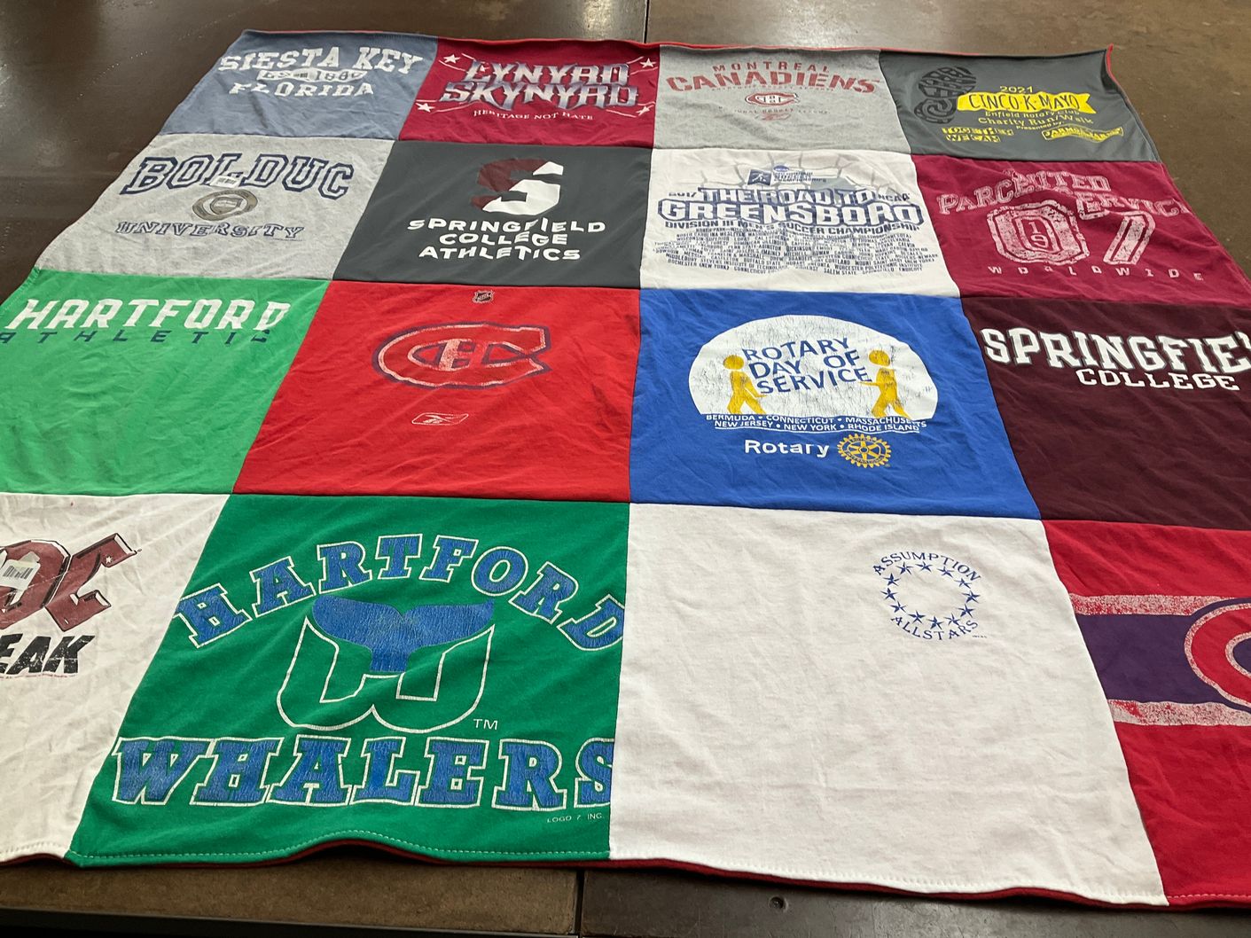 T-shirt quilt featuring montreal canadiens, hartford whalers by Gina from CT