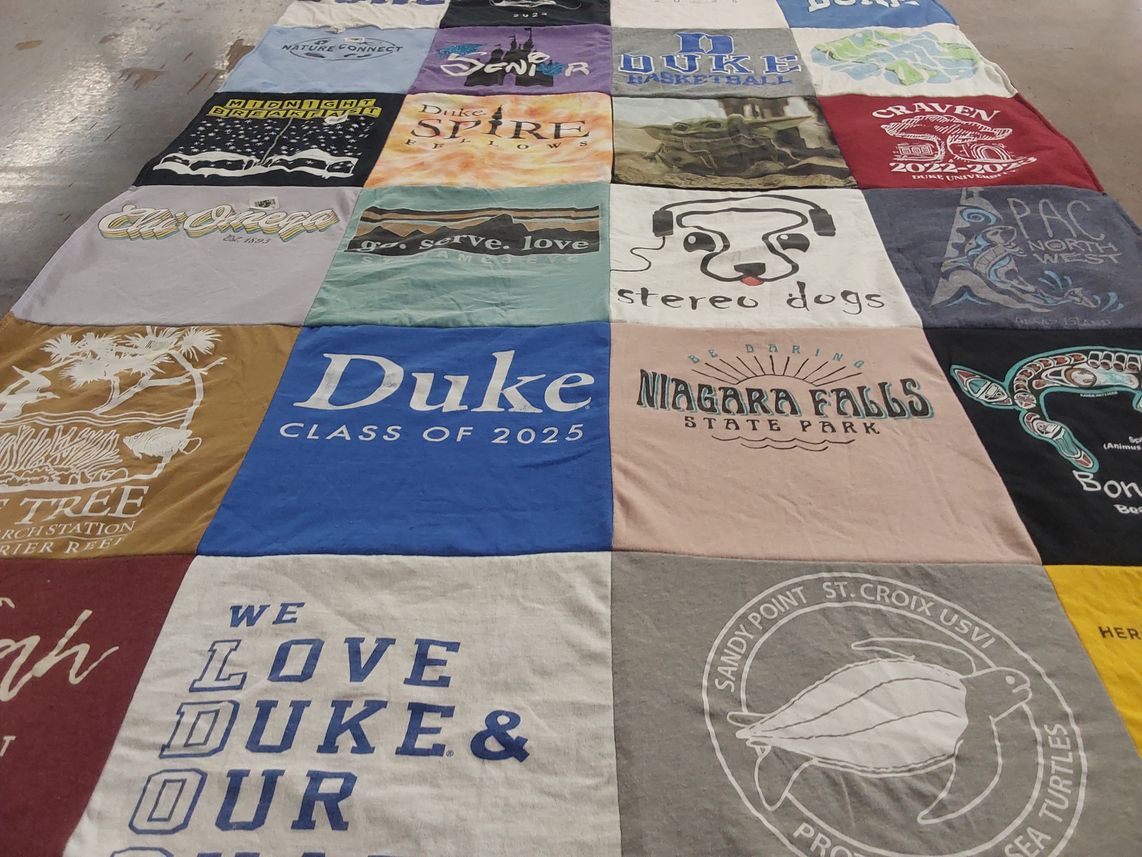 T-shirt quilt from duke university by Cat from NY